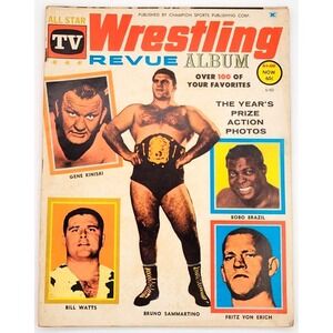 WRESTLING REVUE ALBUM 1966 FRITZ VON‎ ERICH GENE KINISKI BOBO BRAZIL BILL WATTS